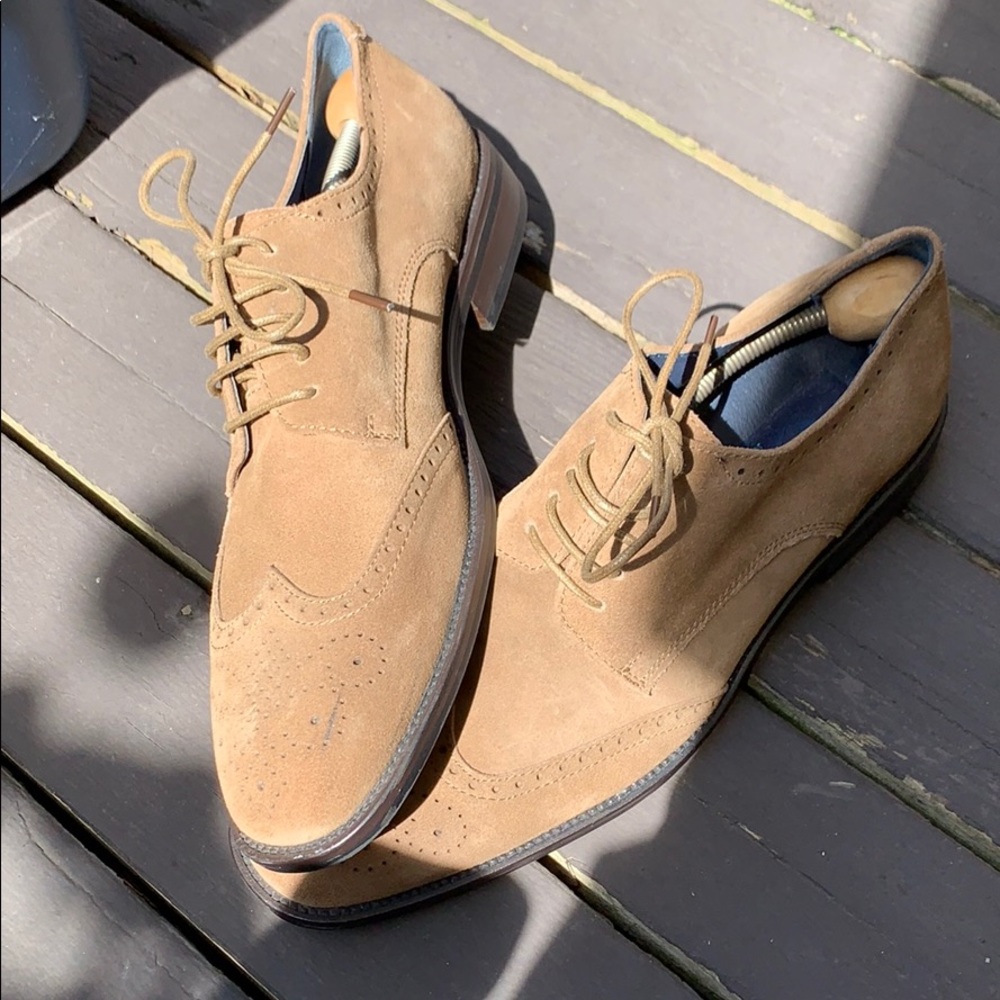 Suede Wingtip Oxfords